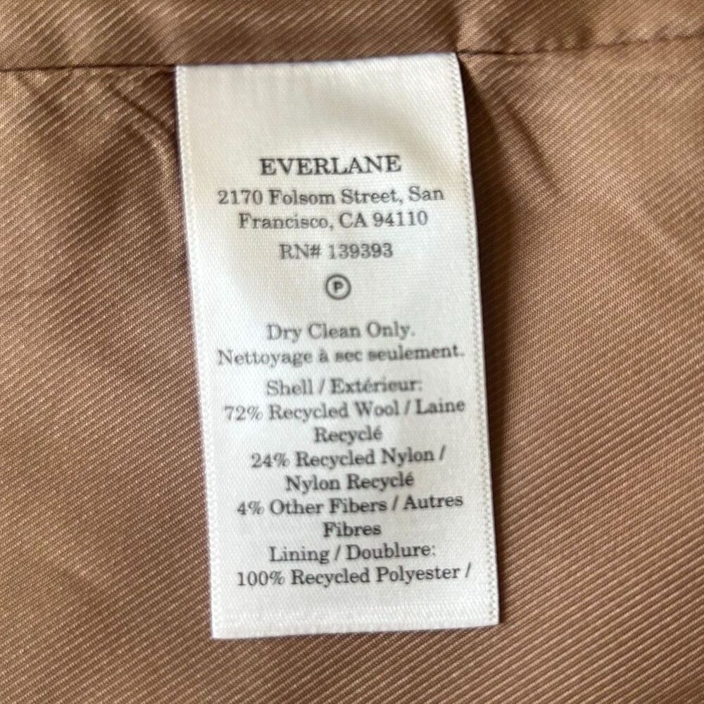 Everlane The Oversized Blazer in Camel Houndstooth, Wool Blend, Size 8 - Picture 11 of 11